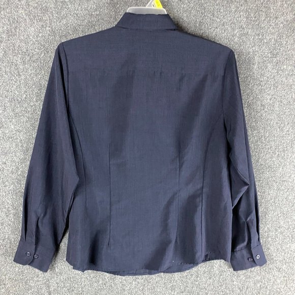 Doc & Amelia by Cintas Button Up Top Large Women's Blue 100% Polyester L - Picture 9 of 11
